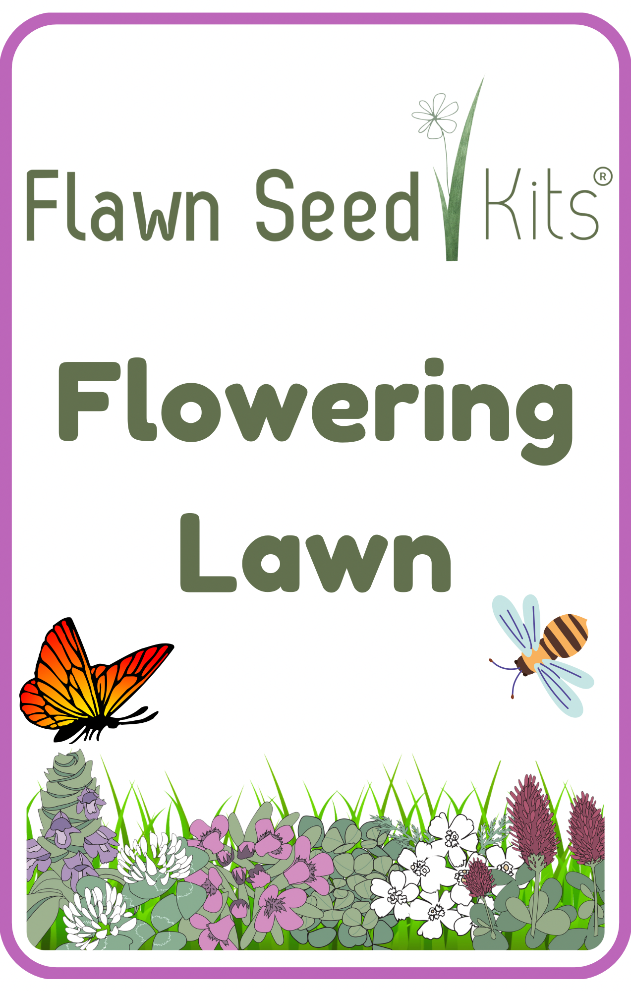 Flowering Lawn Metal Sign