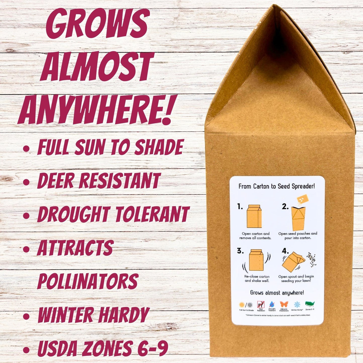 Crimson Clover Eco-Friendly Seeding Kit (LIMITED TIME)