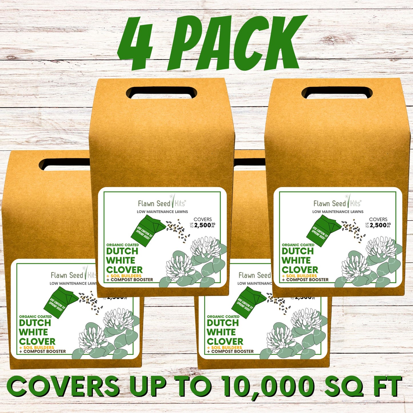 Dutch White Clover Eco-Friendly Seeding Kit