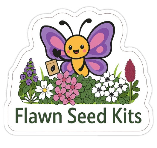 Flawn Seed Kits Butterfly 2.5" Sticker