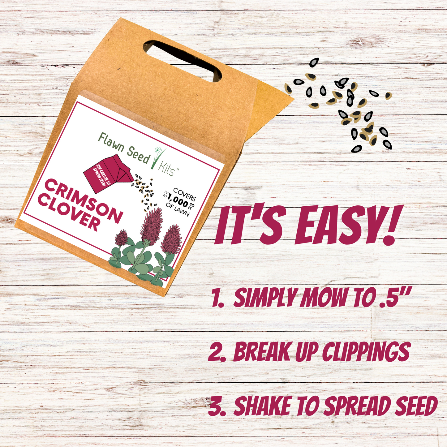 Crimson Clover Eco-Friendly Seeding Kit (LIMITED TIME)