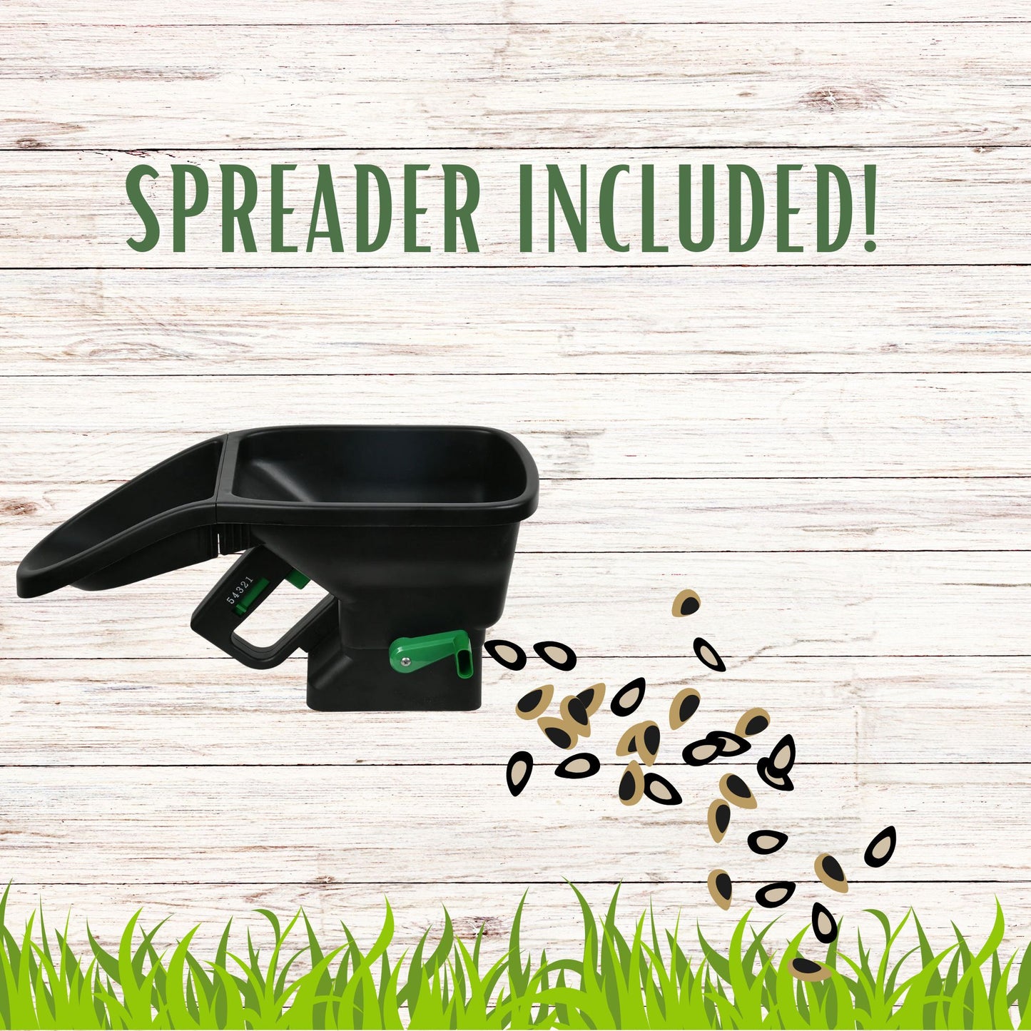 Mow Less Grass Seed + Spreader Bundle