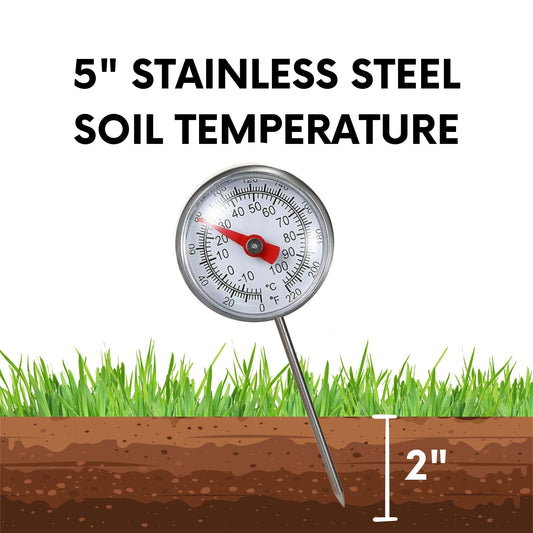 5" Stainless Steel Soil Thermometer