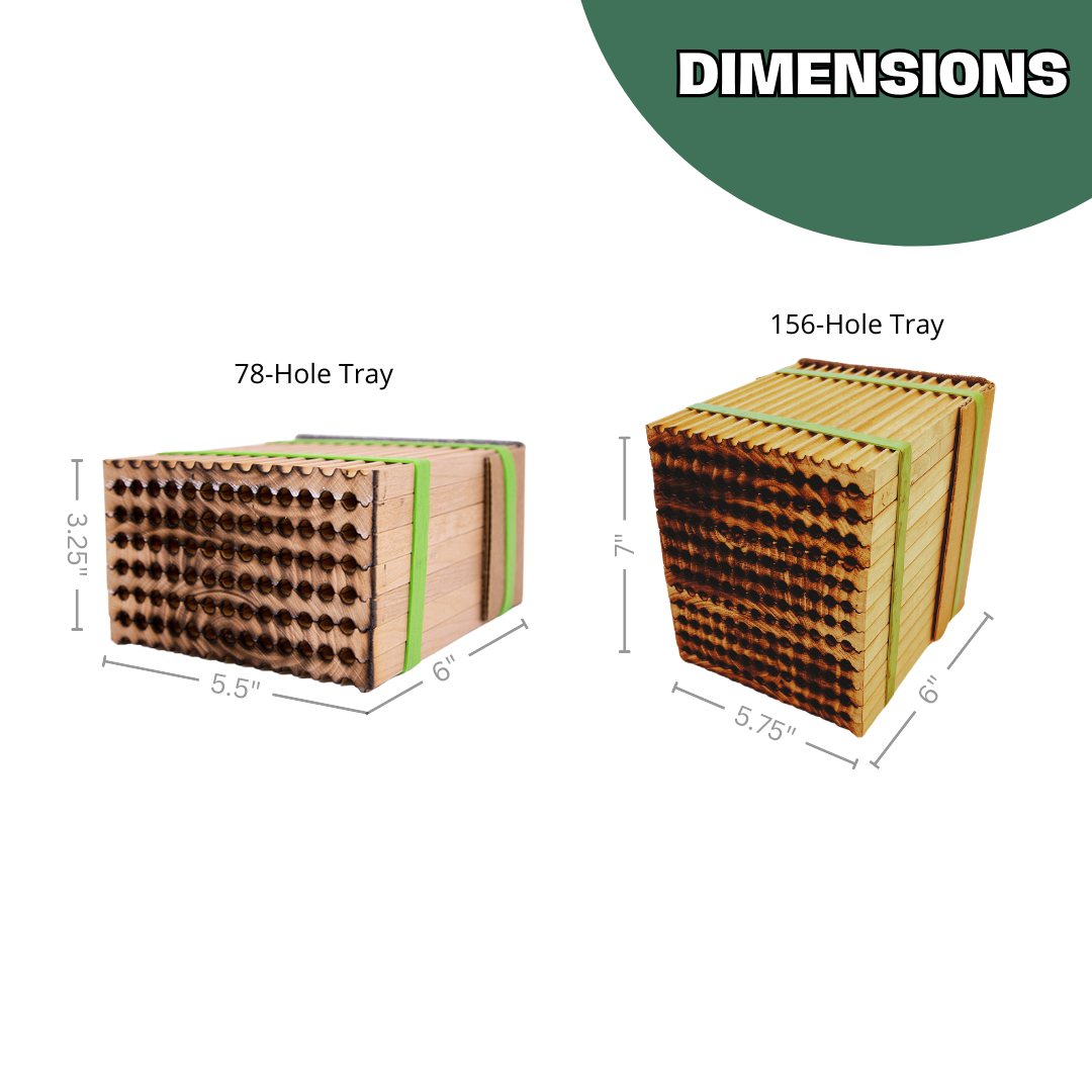 Summer Reusable Wood Trays for Leafcutter Bees
