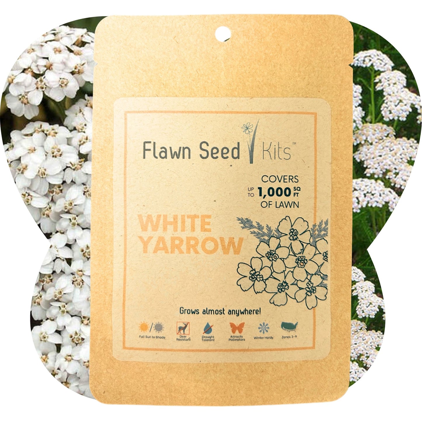 White Yarrow Seed Pouch