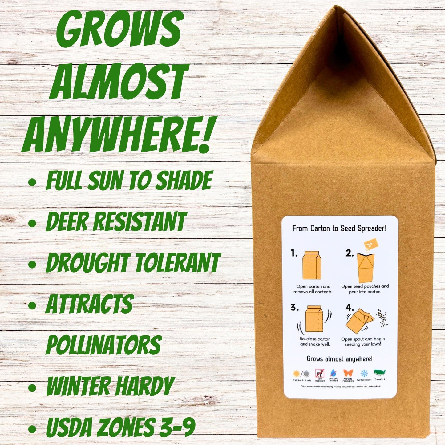 Dutch White Clover Eco-Friendly Seeding Kit (LIMITED TIME)