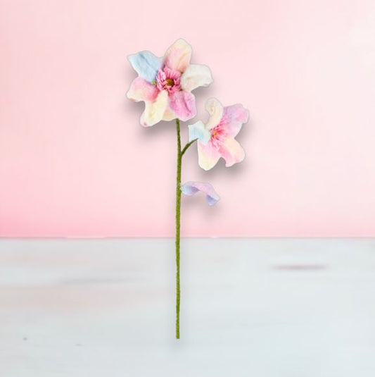 24in Double Rainbow Flower Stem