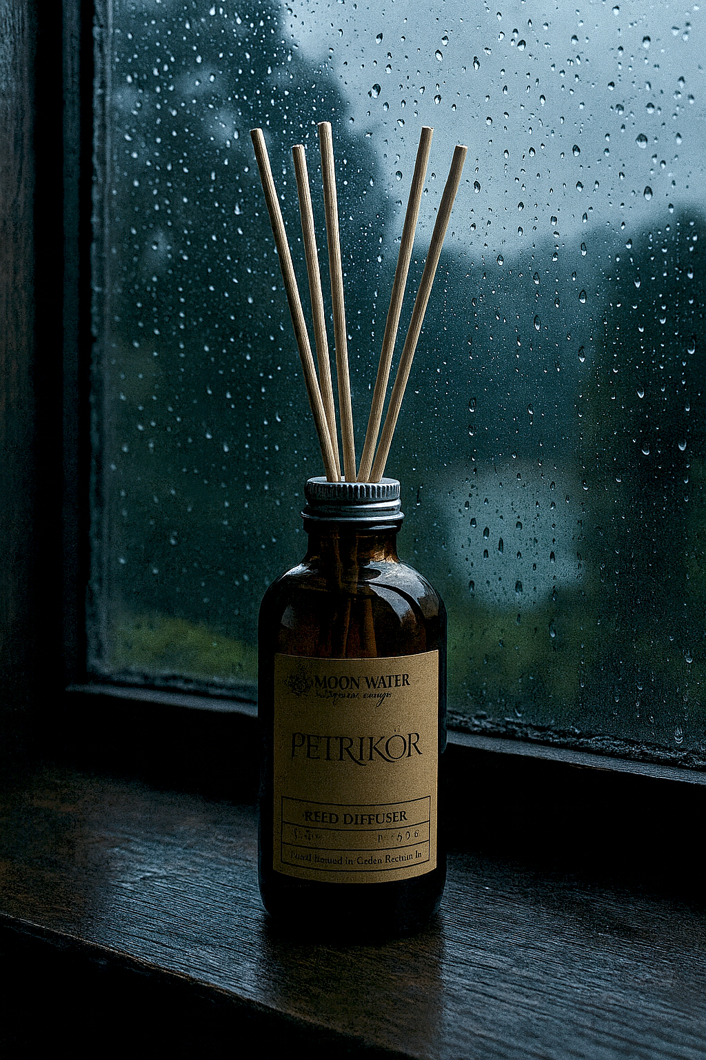 Petrichor - /ˈpetrīˌkôr/ - The Smell of Rain - REED DIFFUSER -- by Moon Water Apothecary!