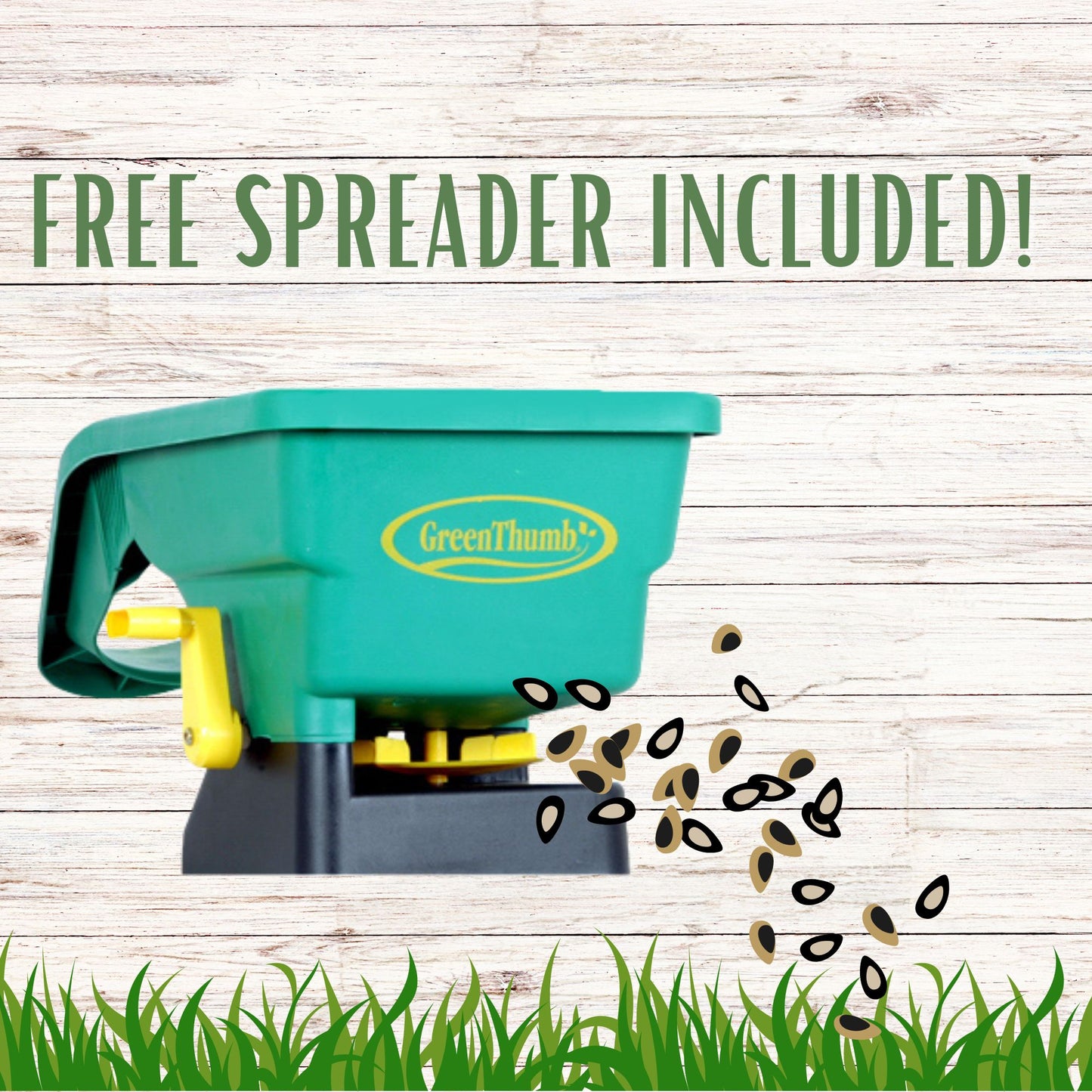 Tri-Color Clover + Mow Less Grass Seed (5 Pack) + FREE Spreader Bundle