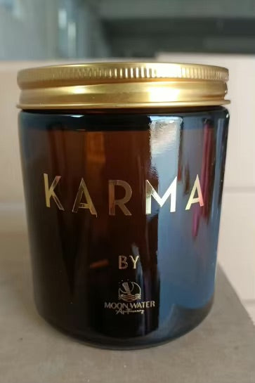 KARMA CANDLE - HIDDEN CRYSTALS INSIDE! -- by Moon Water Apothecary!