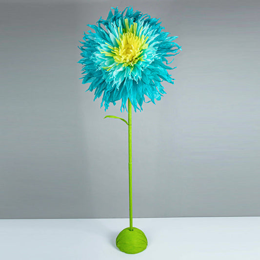55.1" H - Giant Blue Flower with Stand