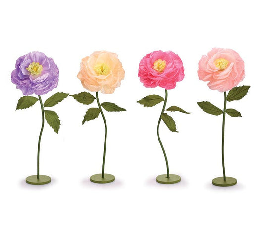 46" - Set of 4 Giant Flowers with Stands