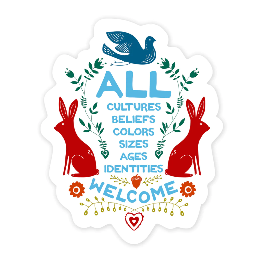 All are Welcome 3" Sticker