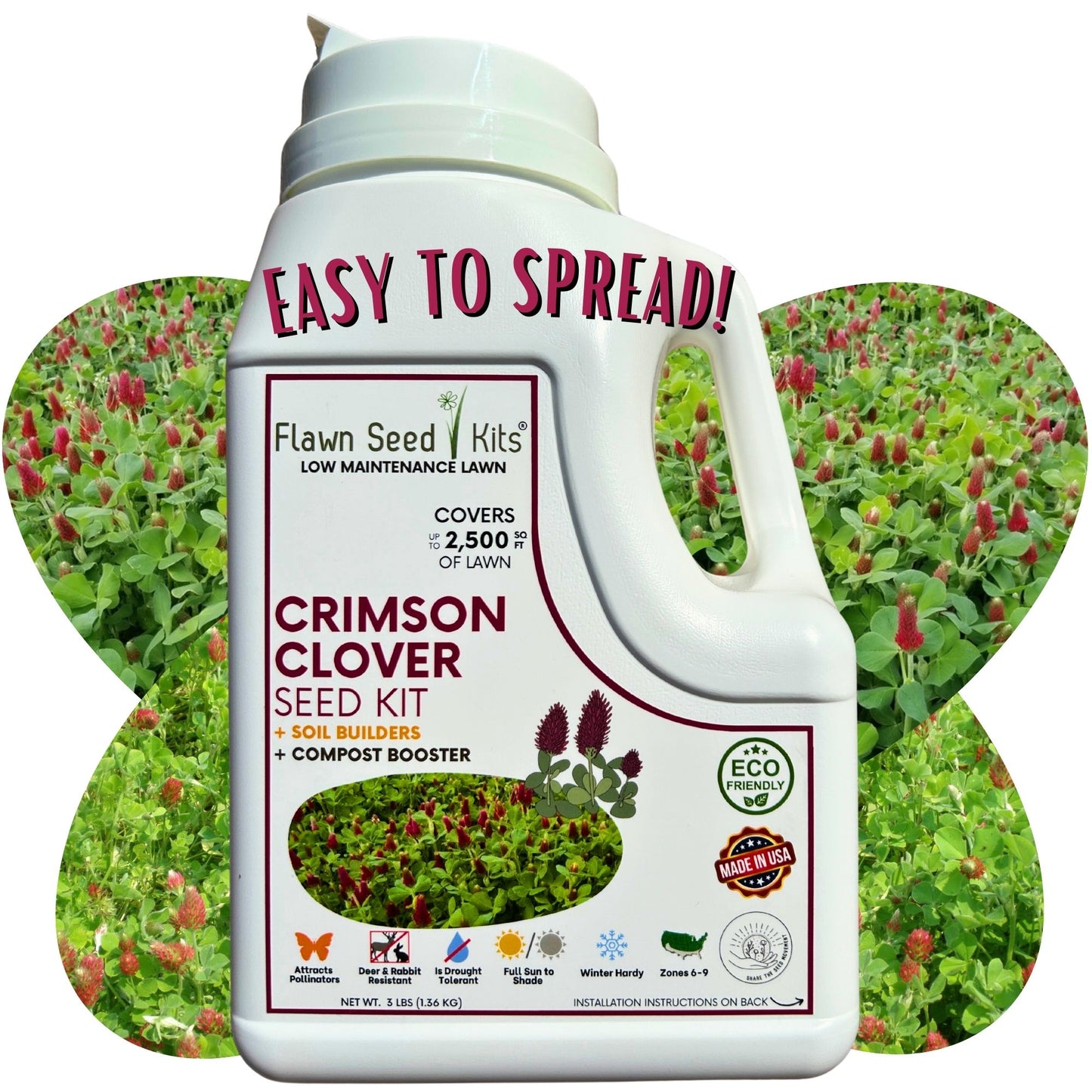 Crimson Clover Easy Spread Shaker