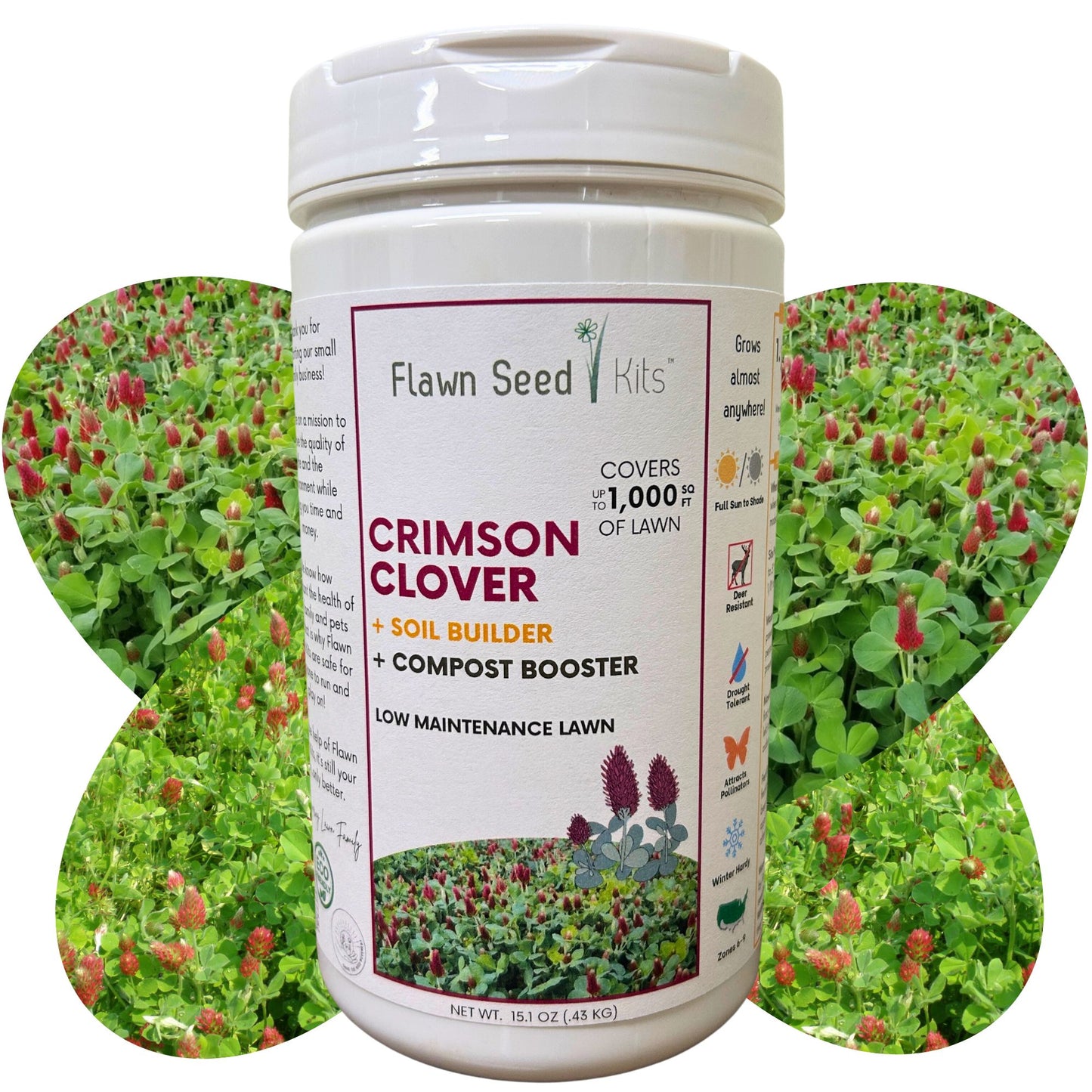 Crimson Clover Easy Spread Shaker