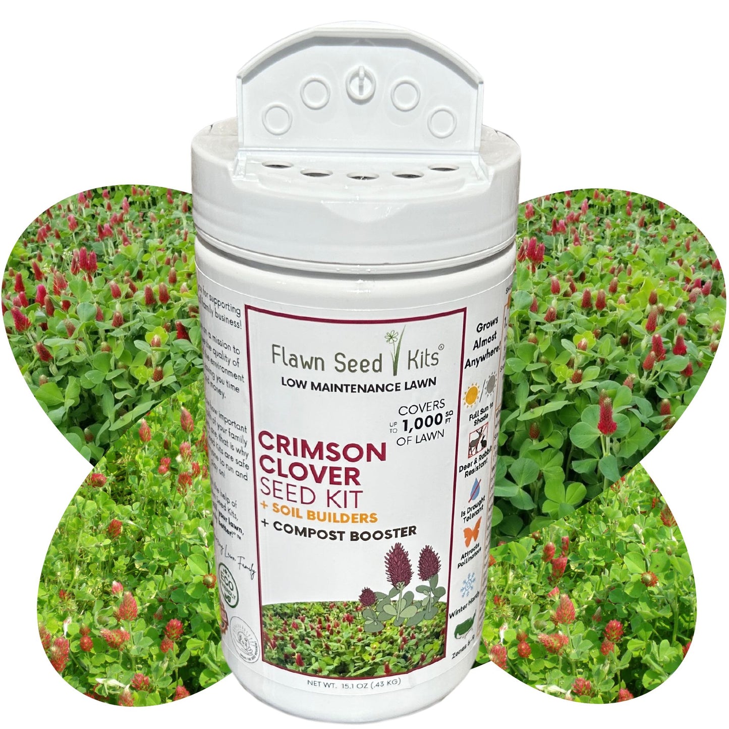 Crimson Clover Easy Spread Shaker