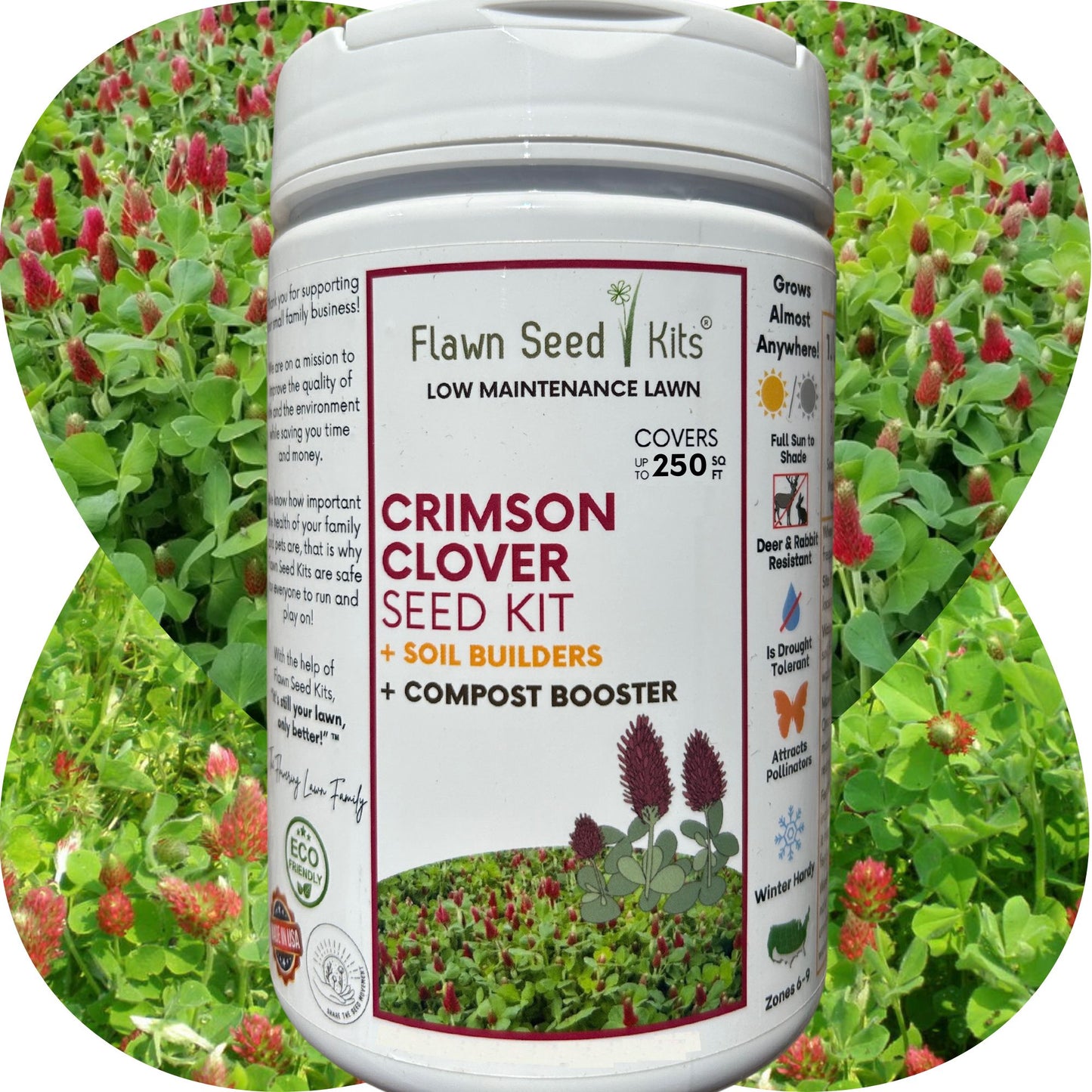 Crimson Clover Easy Spread Shaker