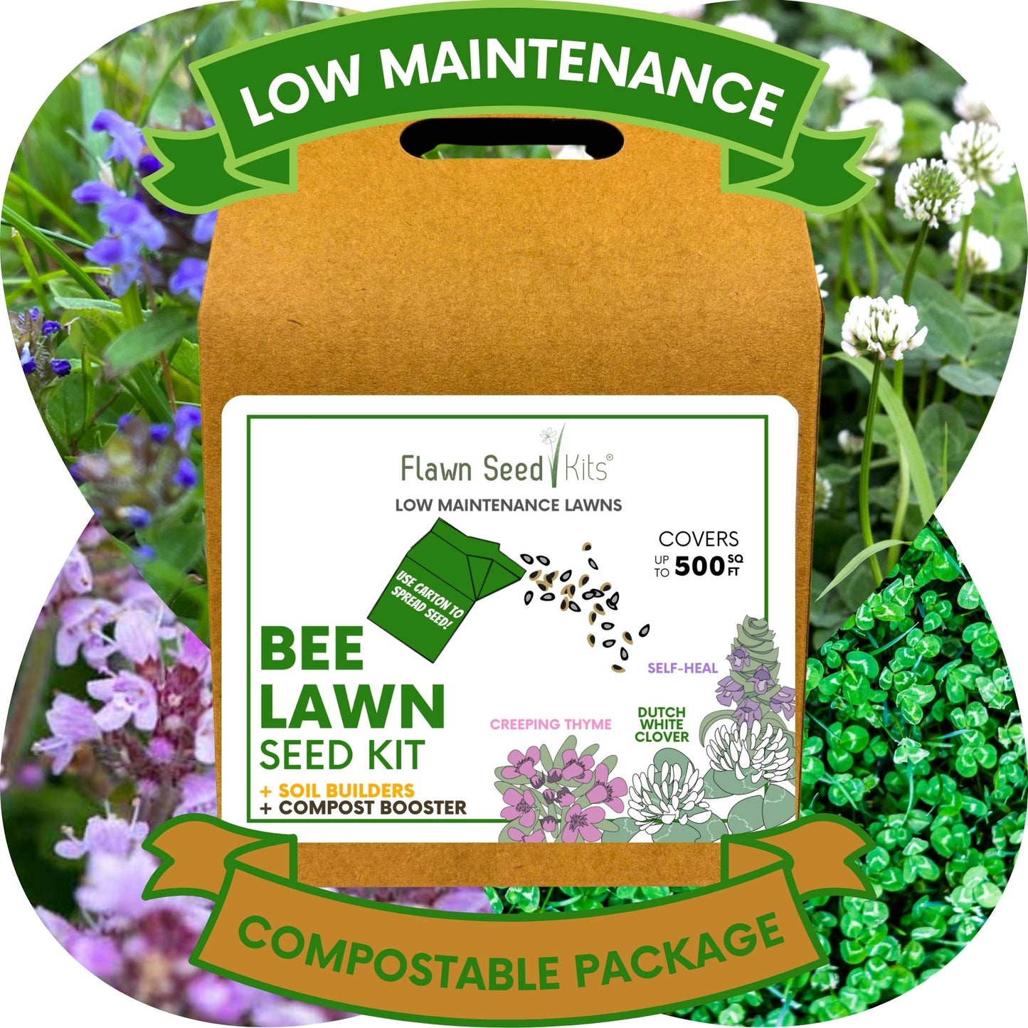 Easy Grow Dutch Clover Bee Lawn Eco-Friendly Kit