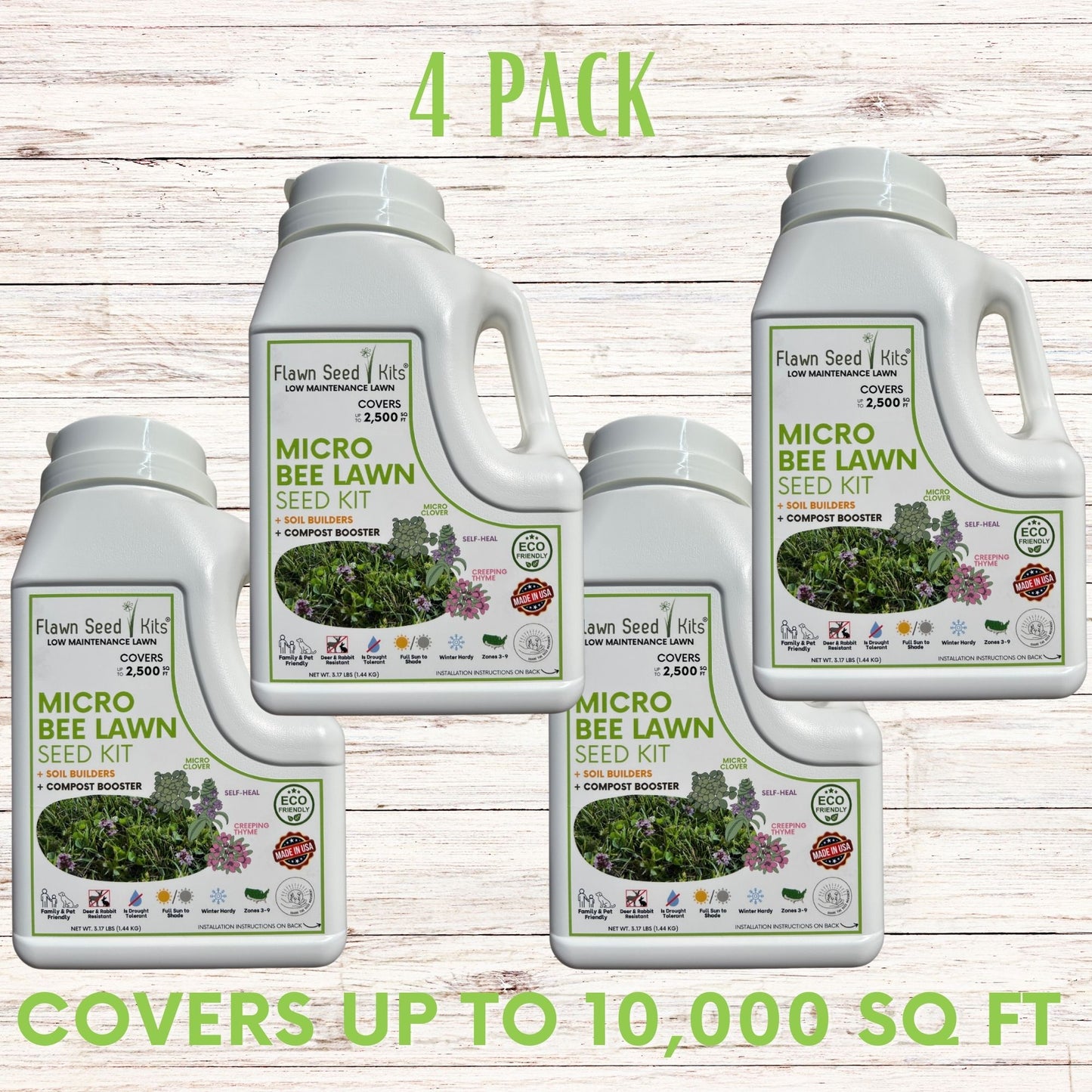 Micro Bee Lawn Seed Mixture - Easy Spread Shaker