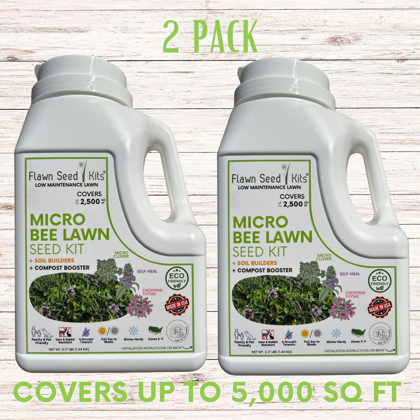 Micro Bee Lawn Seed Mixture - Easy Spread Shaker