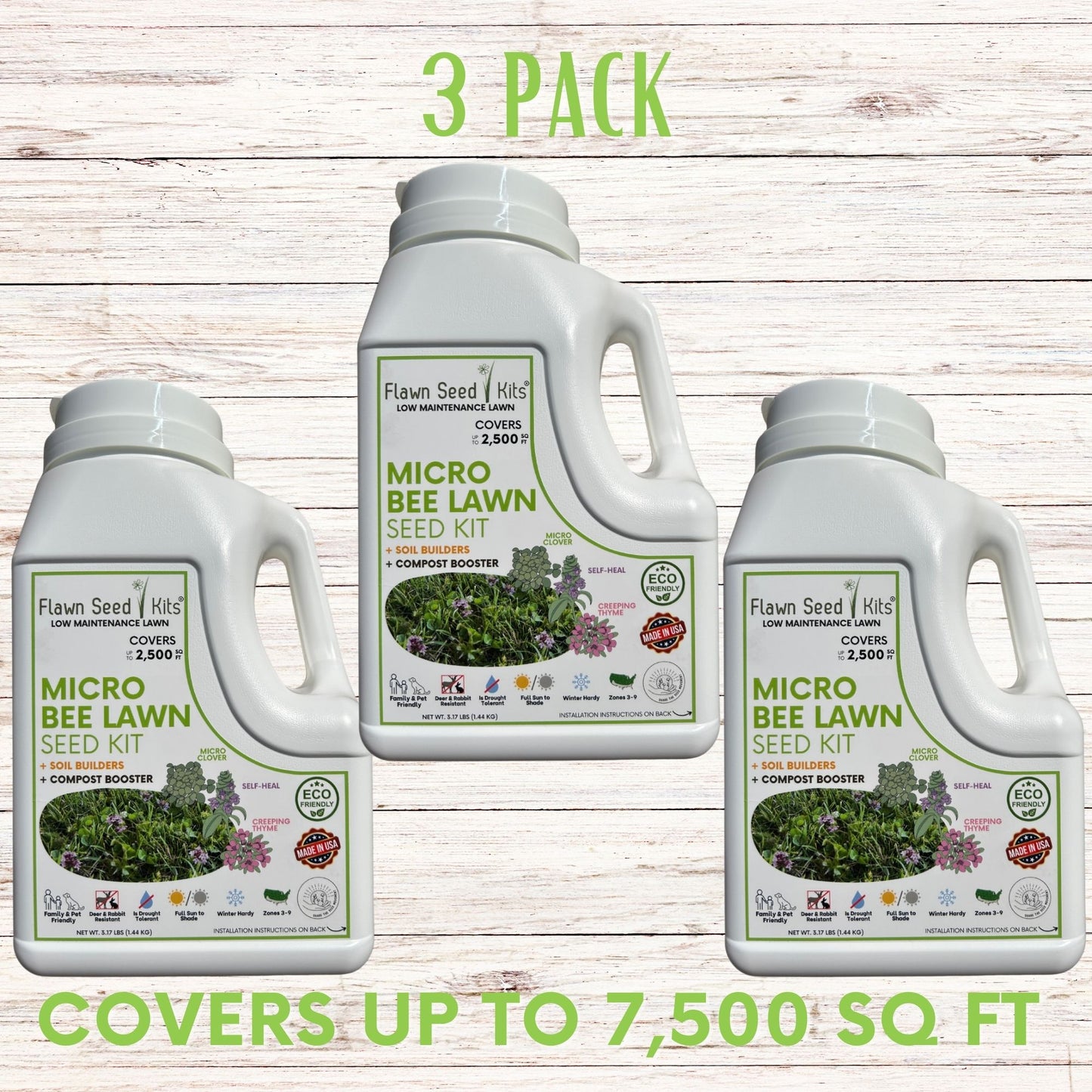 Micro Bee Lawn Seed Mixture - Easy Spread Shaker