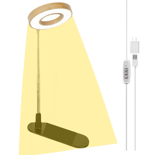 Extendable Bamboo Desktop Grow Light