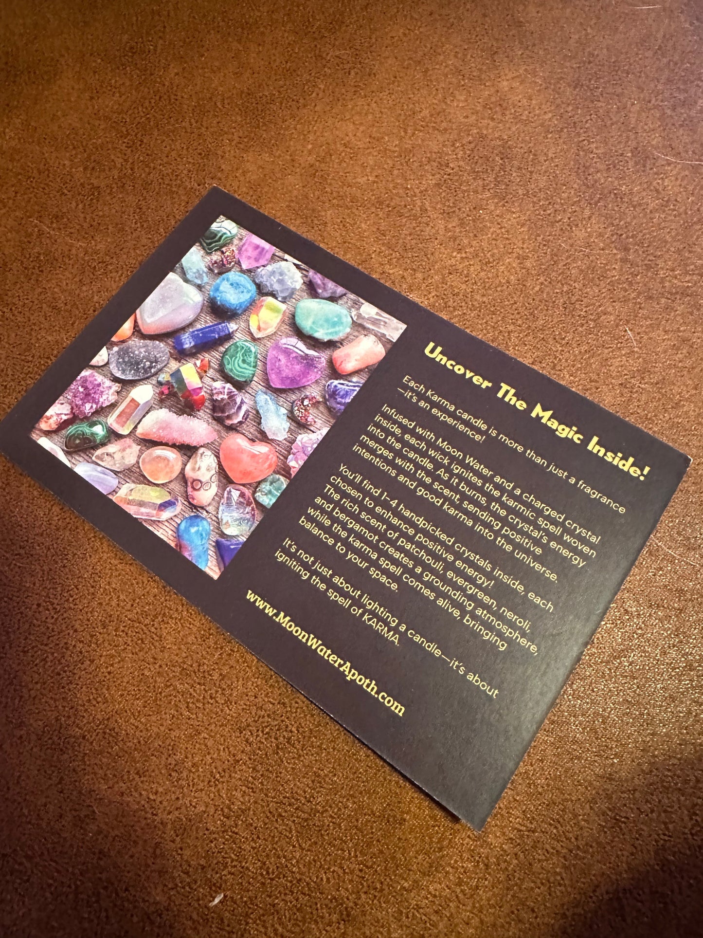 KARMA CANDLE - HIDDEN CRYSTALS INSIDE! -- by Moon Water Apothecary!