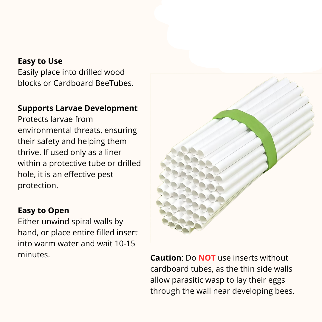 Spring Inserts for Mason Bees - 8mm