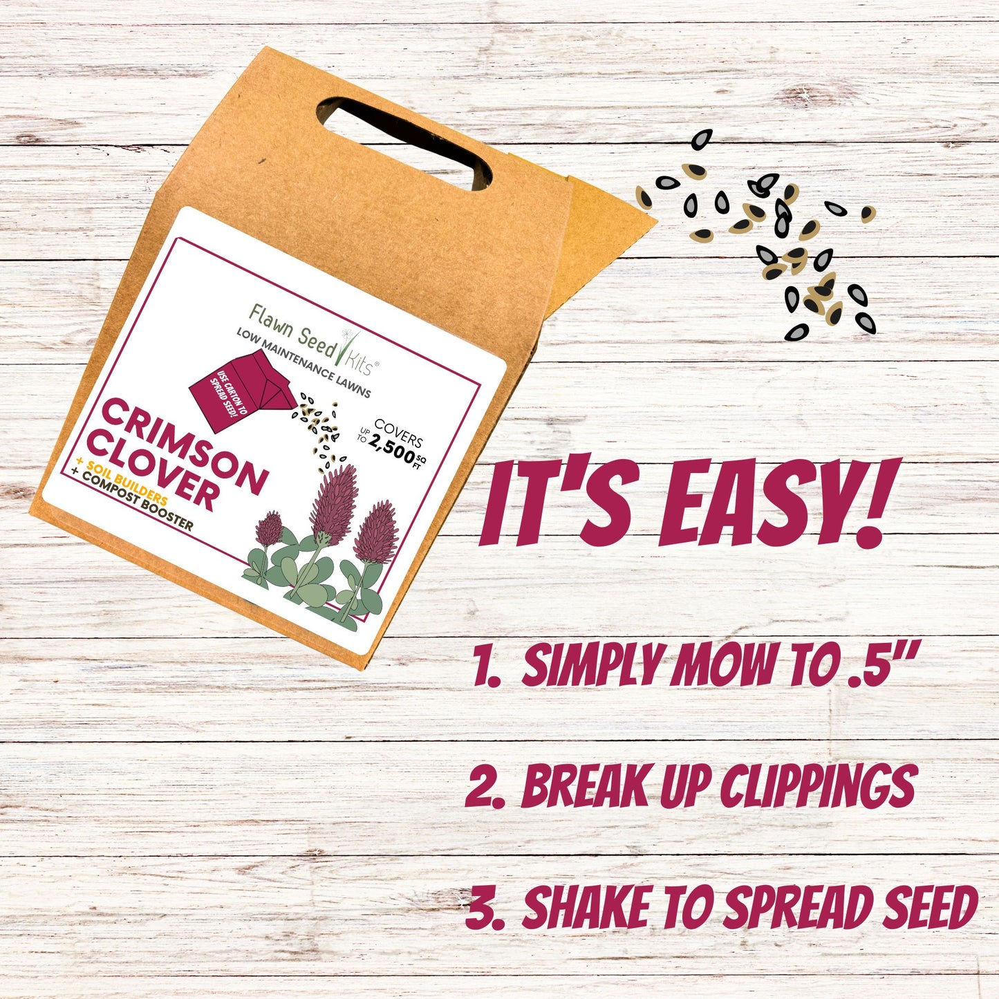 Crimson Clover Eco-Friendly Seeding Kit