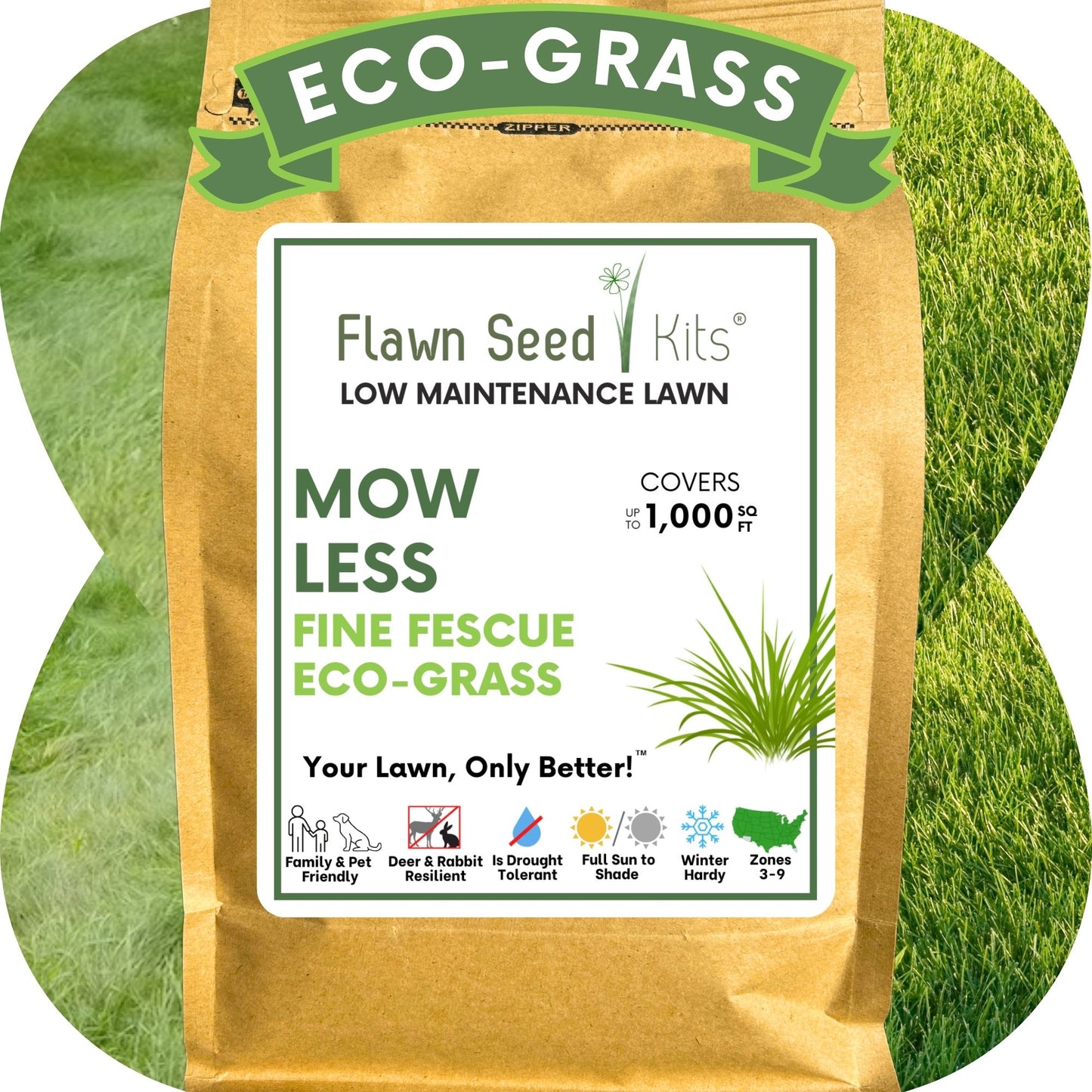 Premium Mow Less Grass Seed