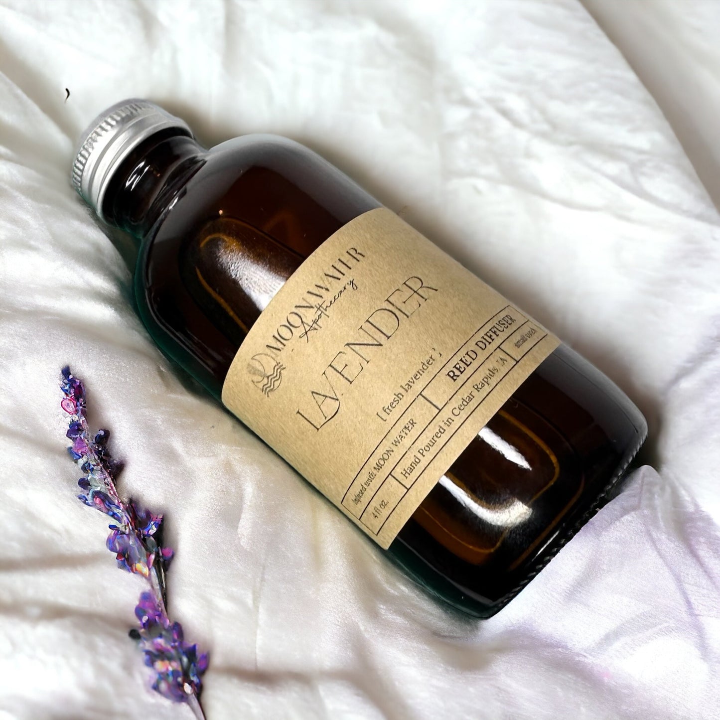 Lavender - REED DIFFUSER, Calming Aromatherapy Scent -- by Moon Water Apothecary!