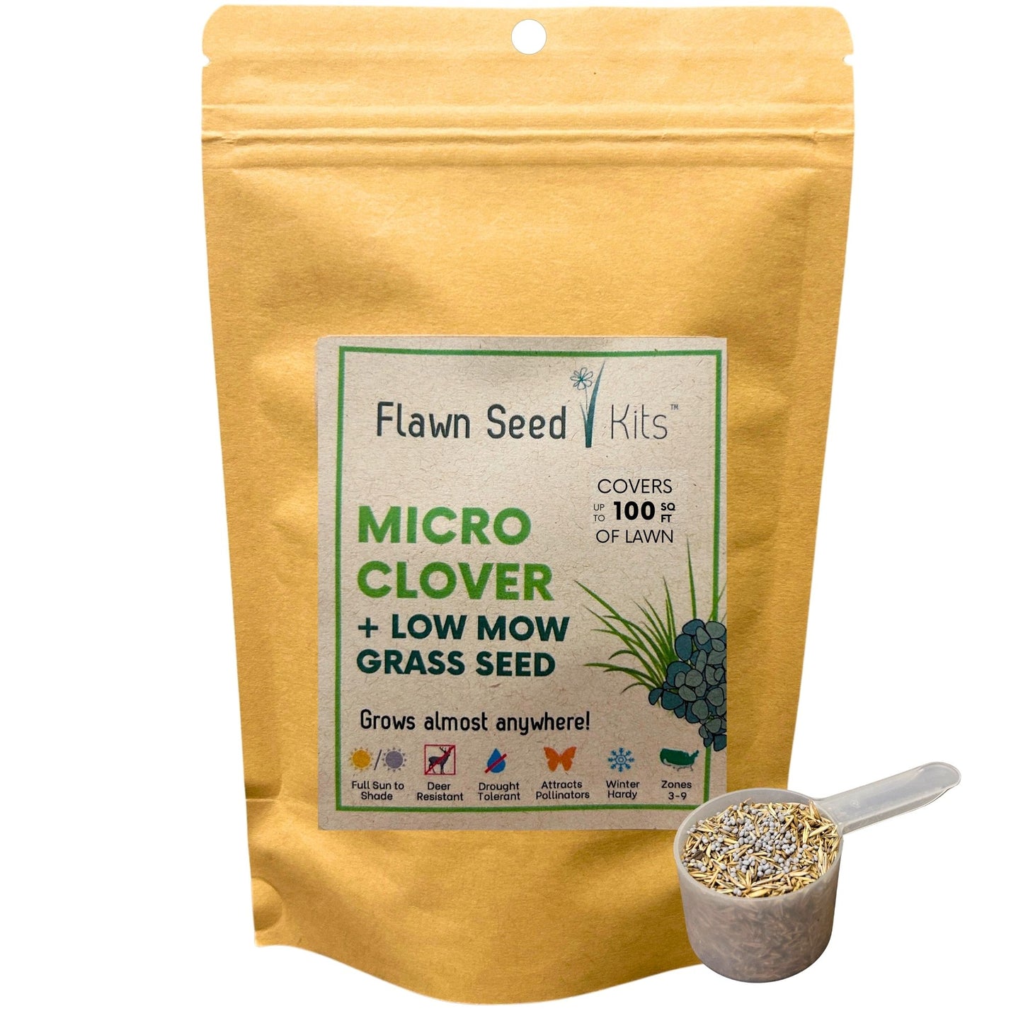 Micro Clover + Low Mow Grass Seed Pouch