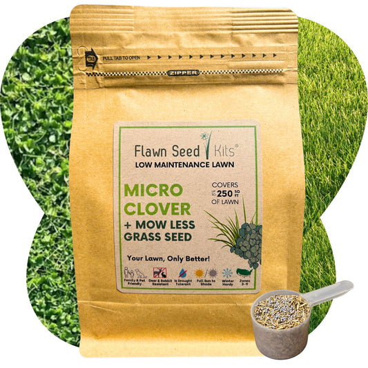 Case of Micro Clover + Mow Less Grass Seed Pouches