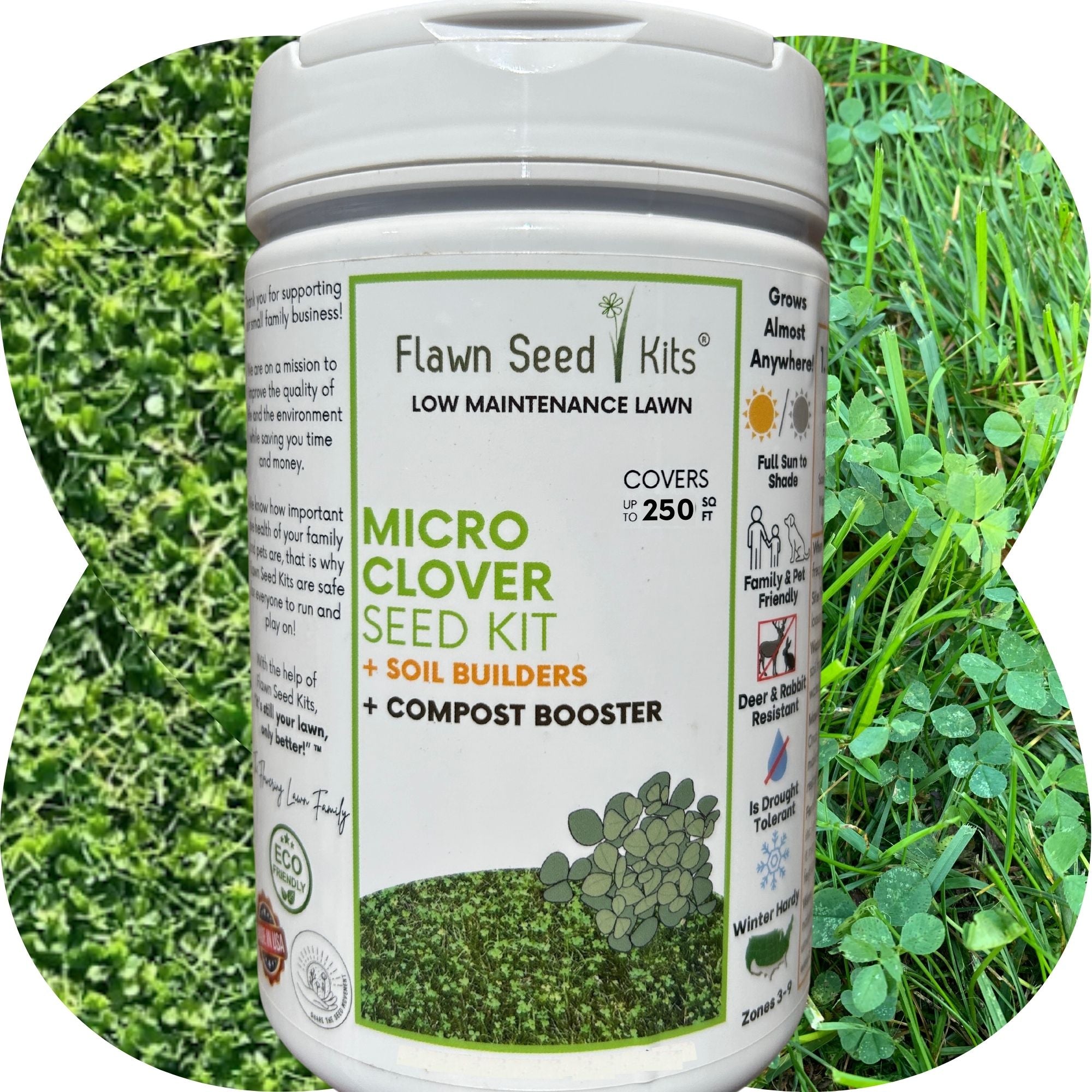 Micro Clover Easy Spread Shaker – Flawn Seed Kits