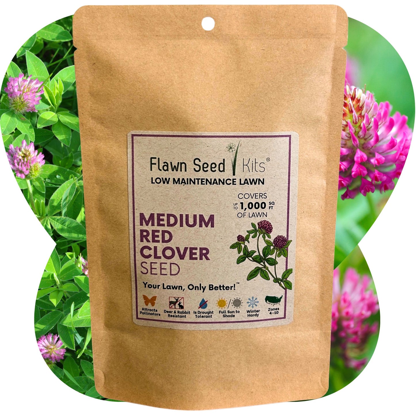 Medium Red Clover Seed Pouch