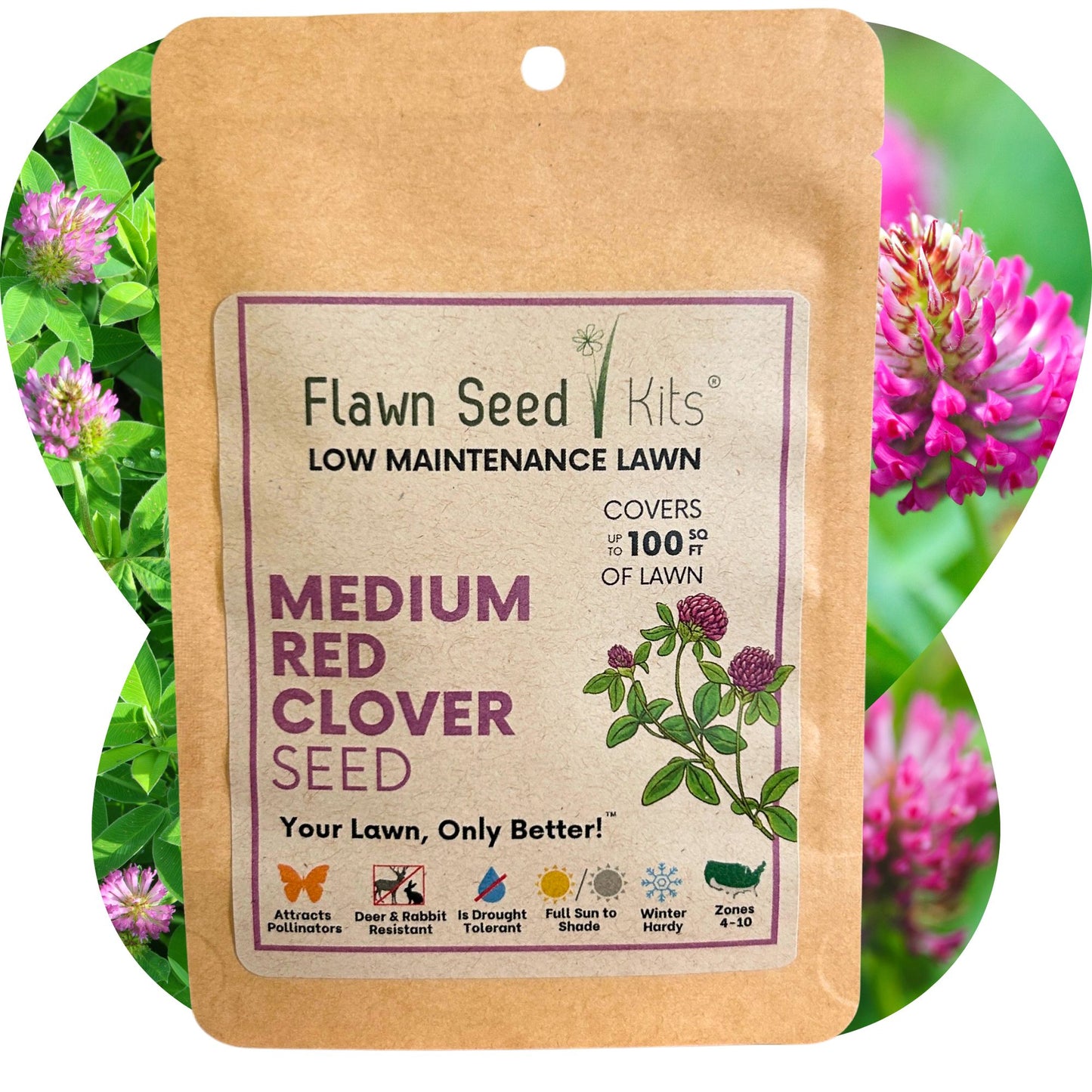 Medium Red Clover Seed Pouch