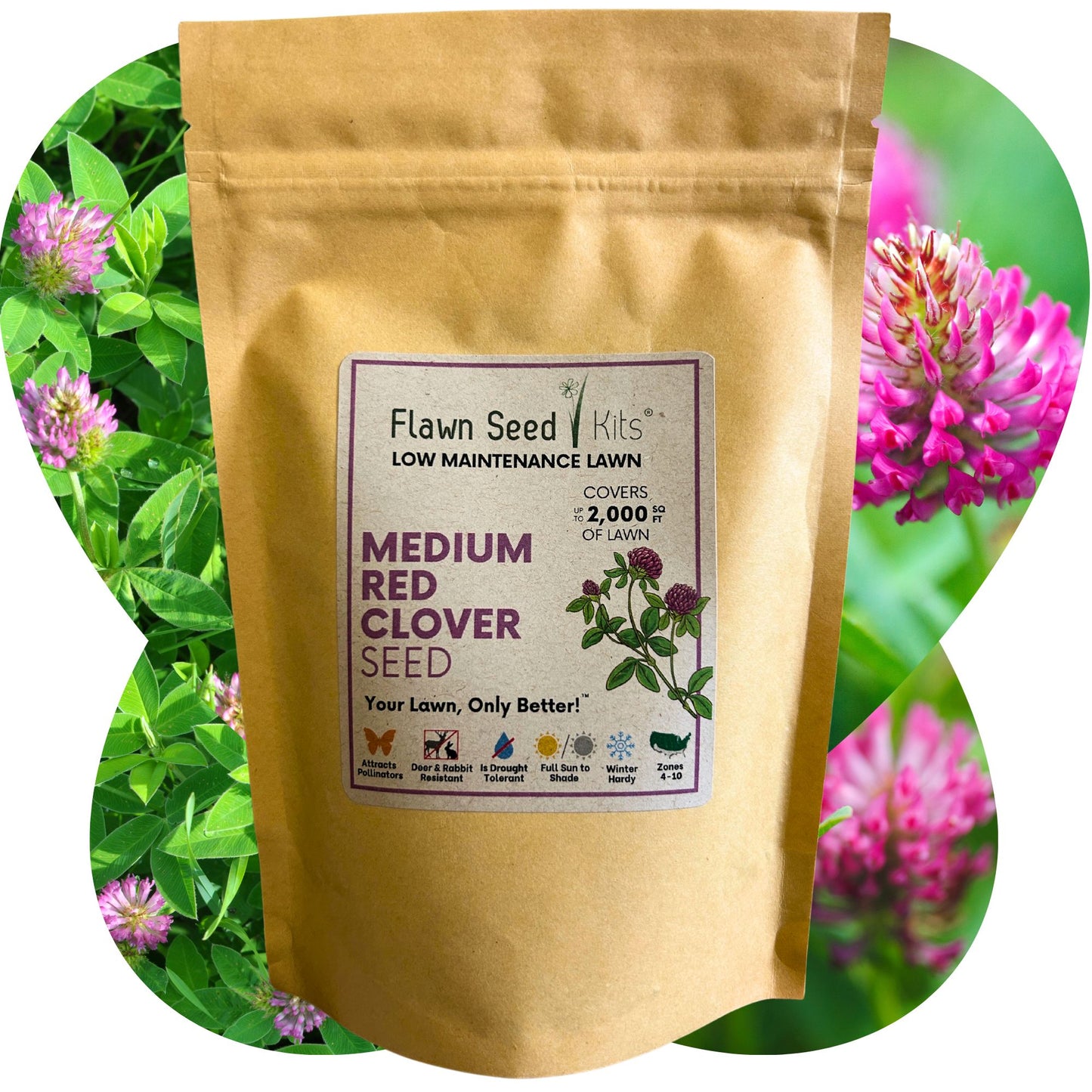 Medium Red Clover Seed Pouch