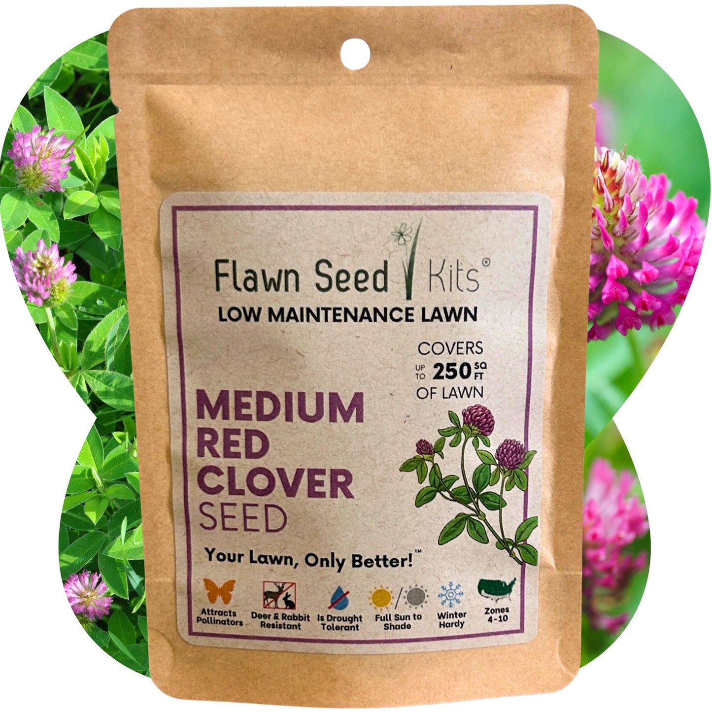 Medium Red Clover Seed Pouch