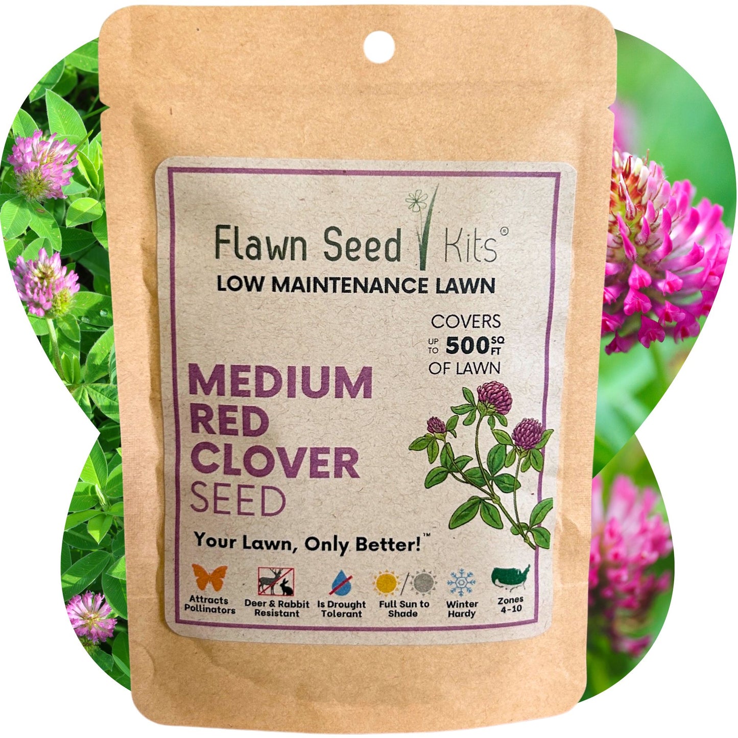 Medium Red Clover Seed Pouch