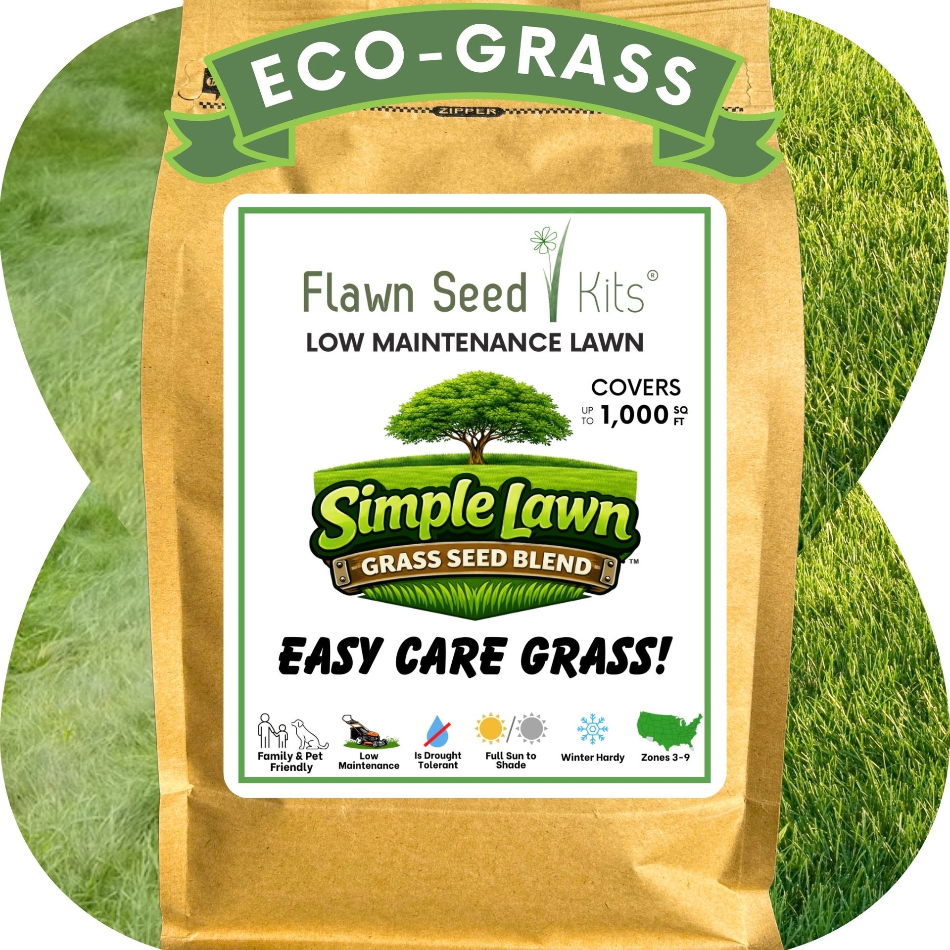 low sun grass seed Mow Less Grass Seed Kit - Kid, Pet, Pollinator & Eco-Friendly Grass