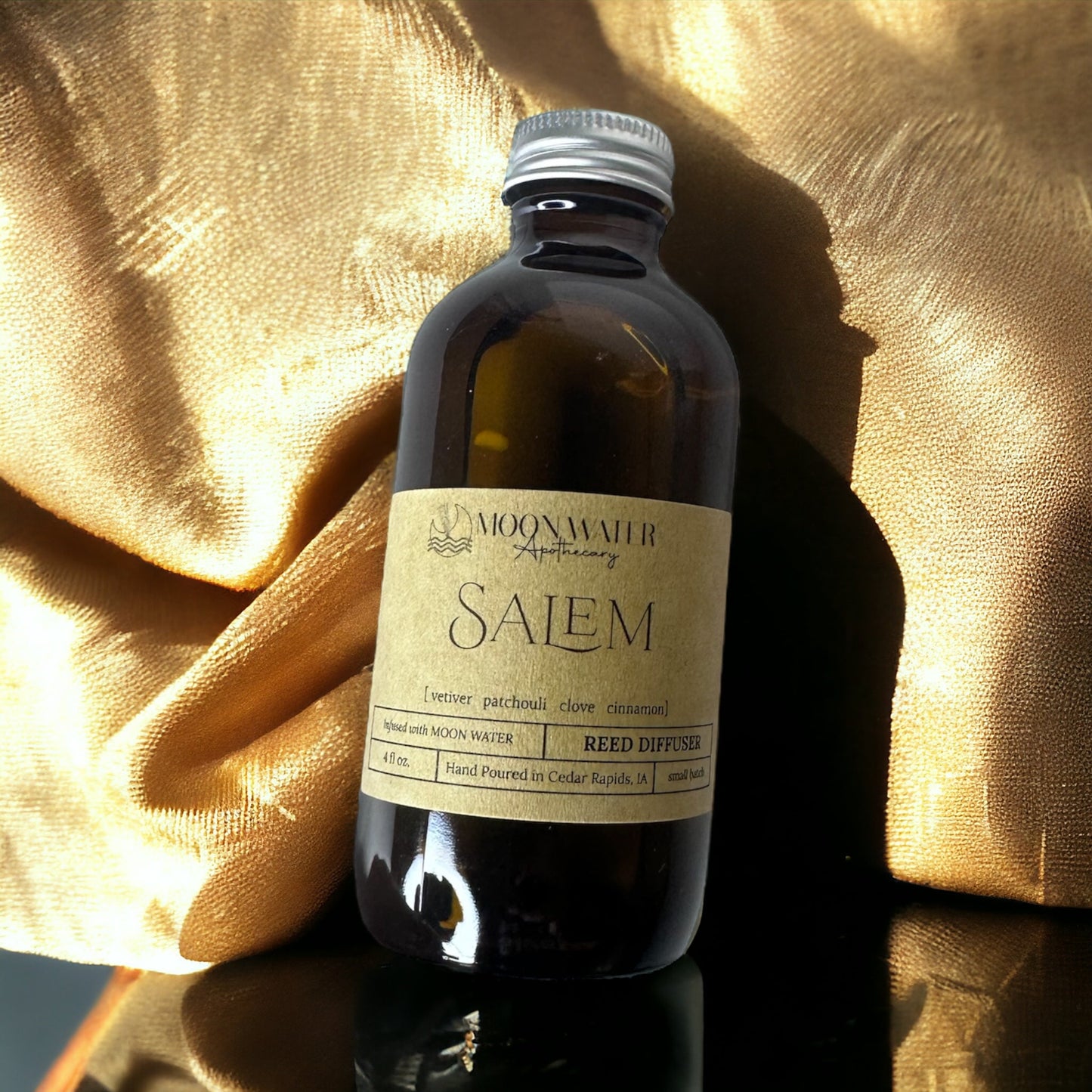 SALEM - REED DIFFUSER, REED DIFFUSER -- Vetiver, Clove, Patchouli & Cinnamon -- by Moon Water Apothecary!