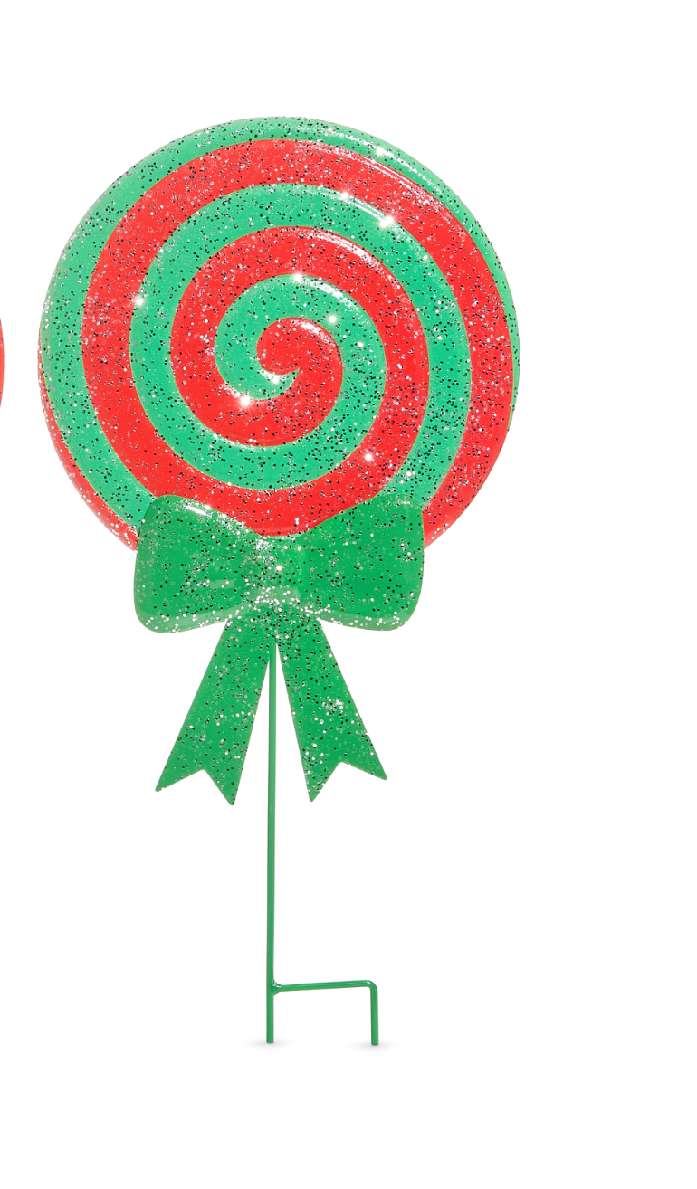 Candy Cane Lane - 24" Lollipop Yard Stake