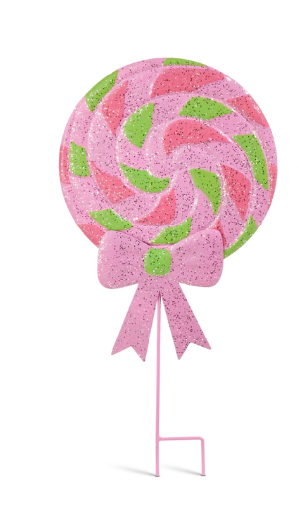 Santa's Sweet Shoppe Collection - 24.5" Lollipop Yard Stake