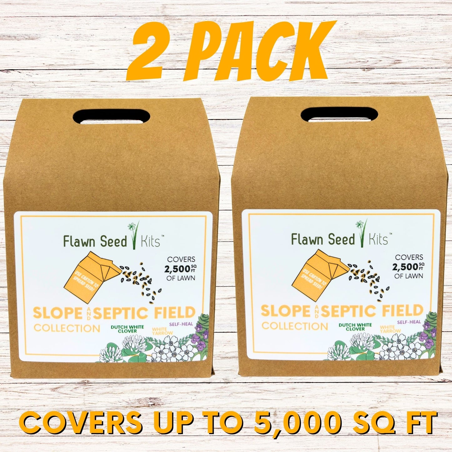 Slope/Septic System Kit with Dutch White Clover, Self-Heal & White Yarrow (LIMITED TIME)