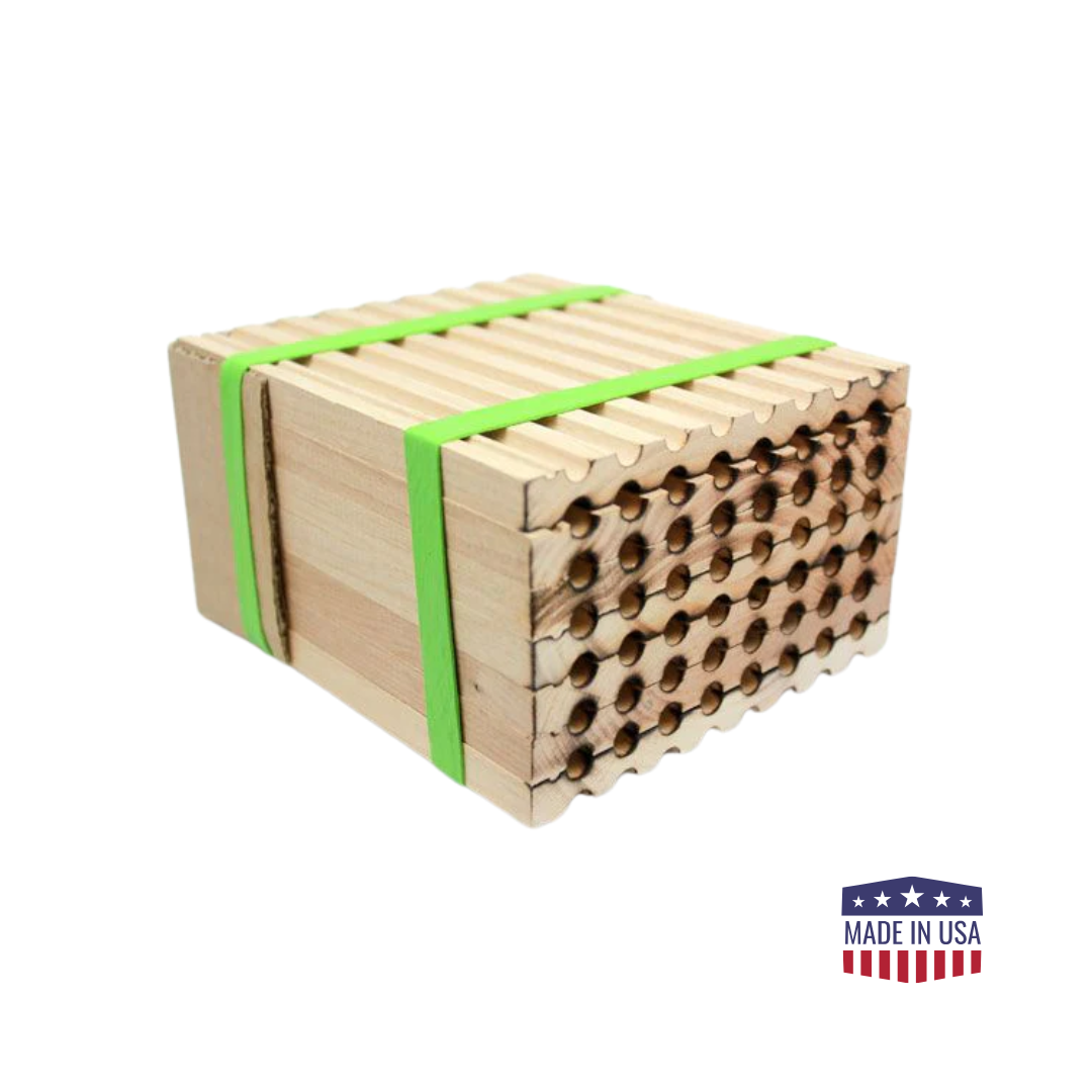 Spring Reusable Wood Trays for Mason Bees - 8mm