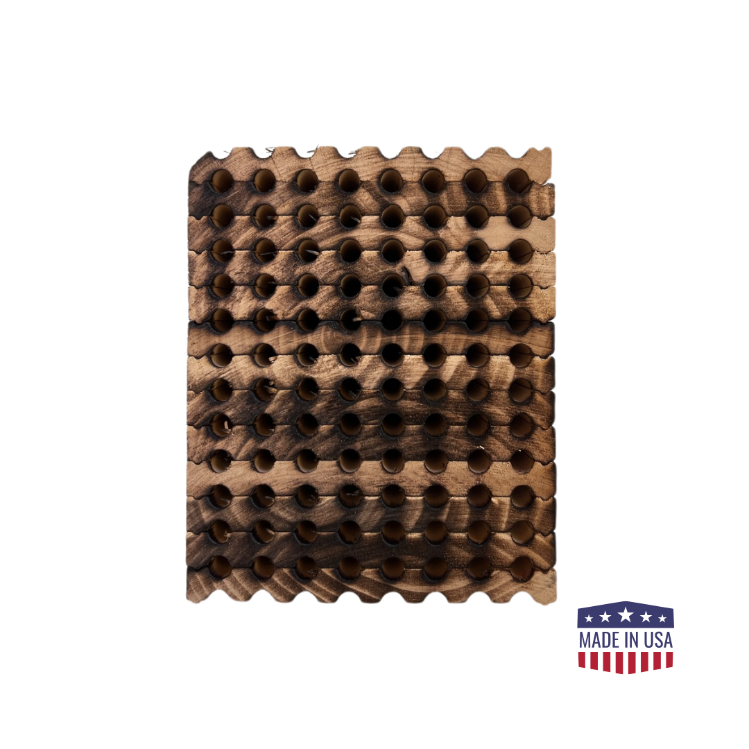 Spring Reusable Wood Trays for Mason Bees - 8mm