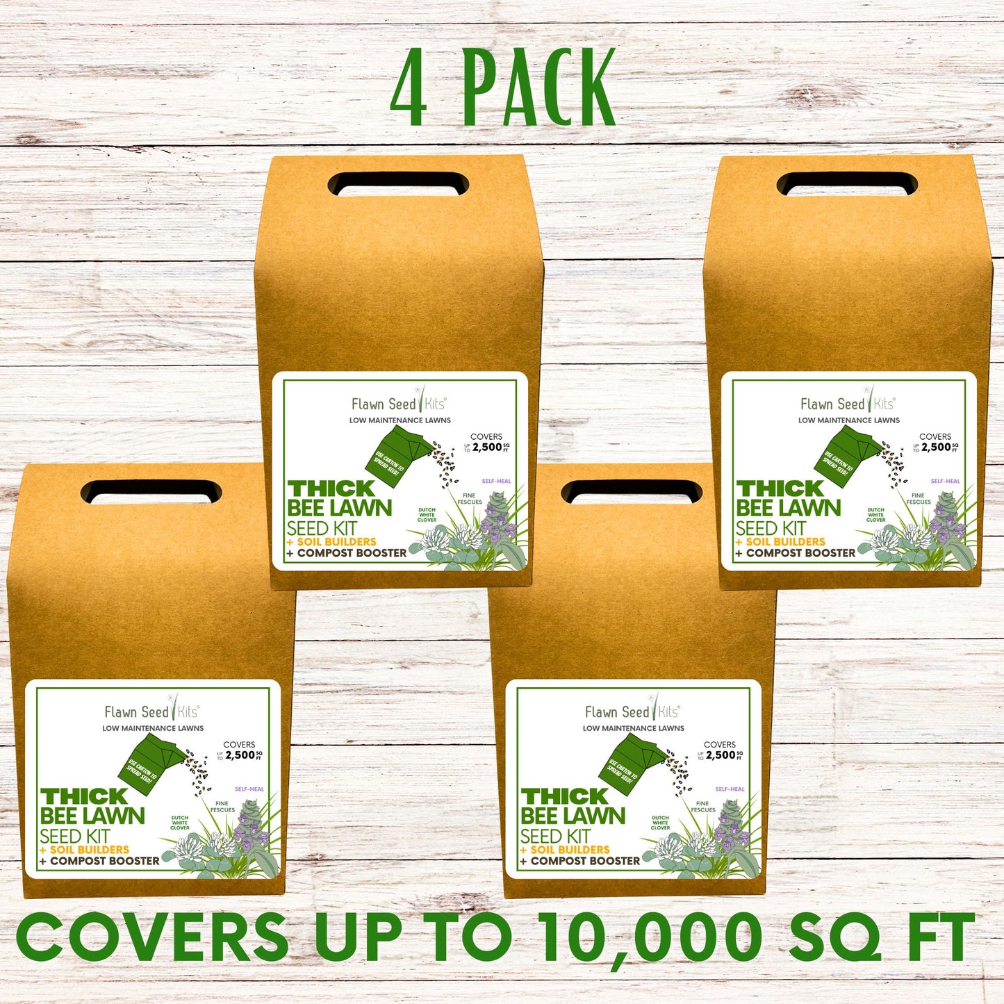Thick Bee Lawn Seed Kit Eco-Spread Carton