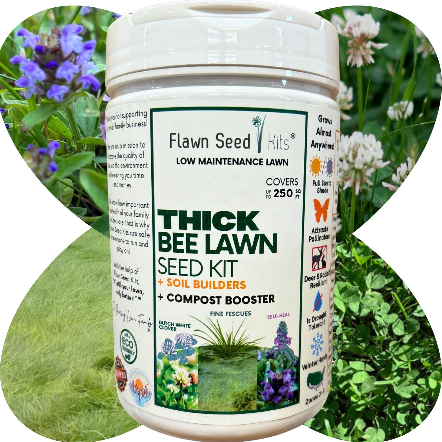 Thick Bee Lawn Seed Kit