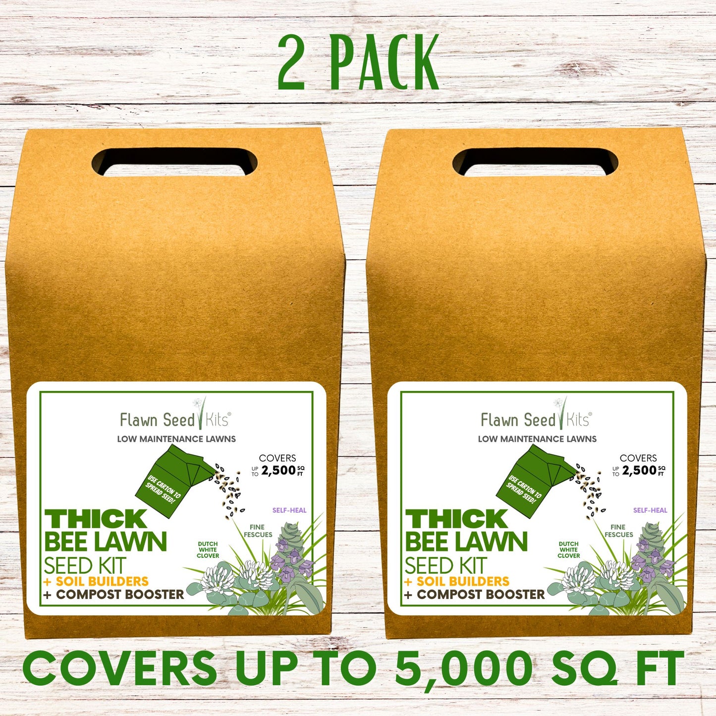 Thick Bee Lawn Seed Kit Eco-Spread Carton