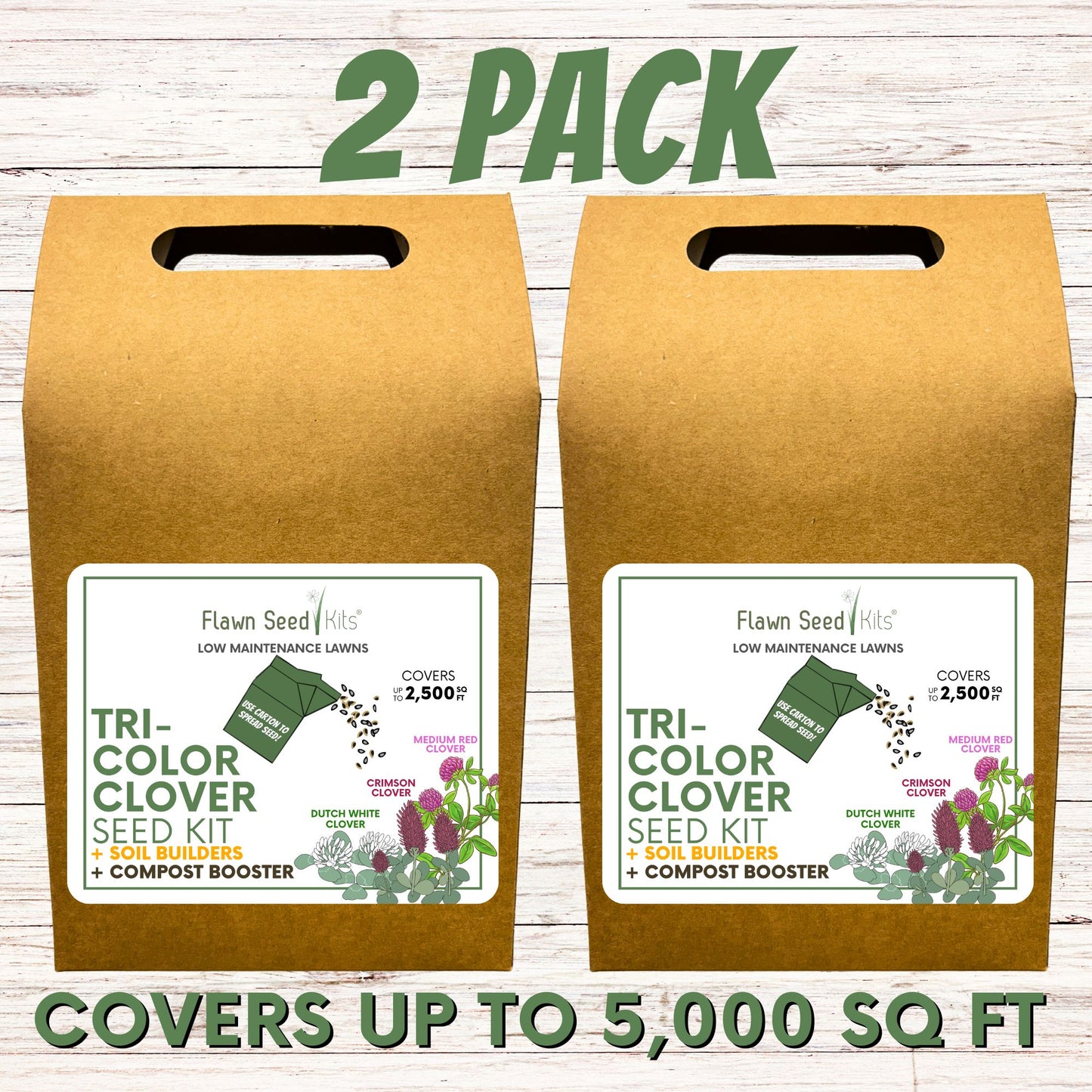 Tri-Color Clover Seed Mix Eco-Spread Carton
